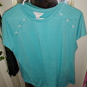 Liz Claiborne Aqua Short Sleeve Tee